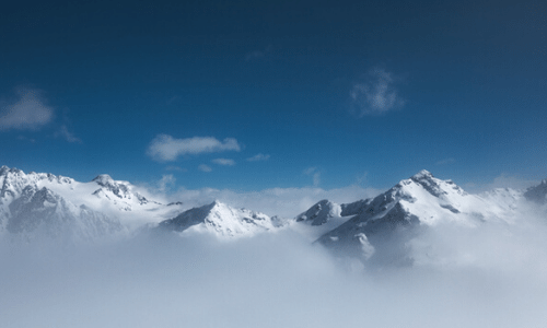 Mountains and clouds