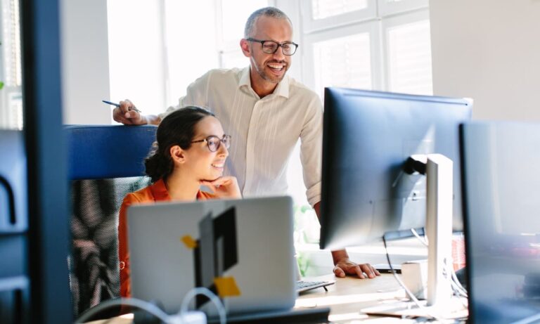 Software engineers brainstorming how to modernize an application portfolio.