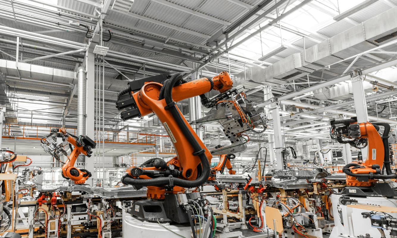 Robots operating in a smart factory