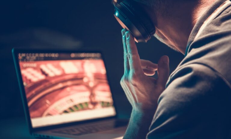 Guest enjoying a secure online casino gaming experience