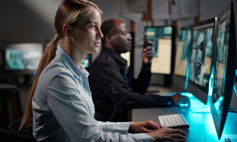 security analyst leveraging AI tools for proactive threat monitoring