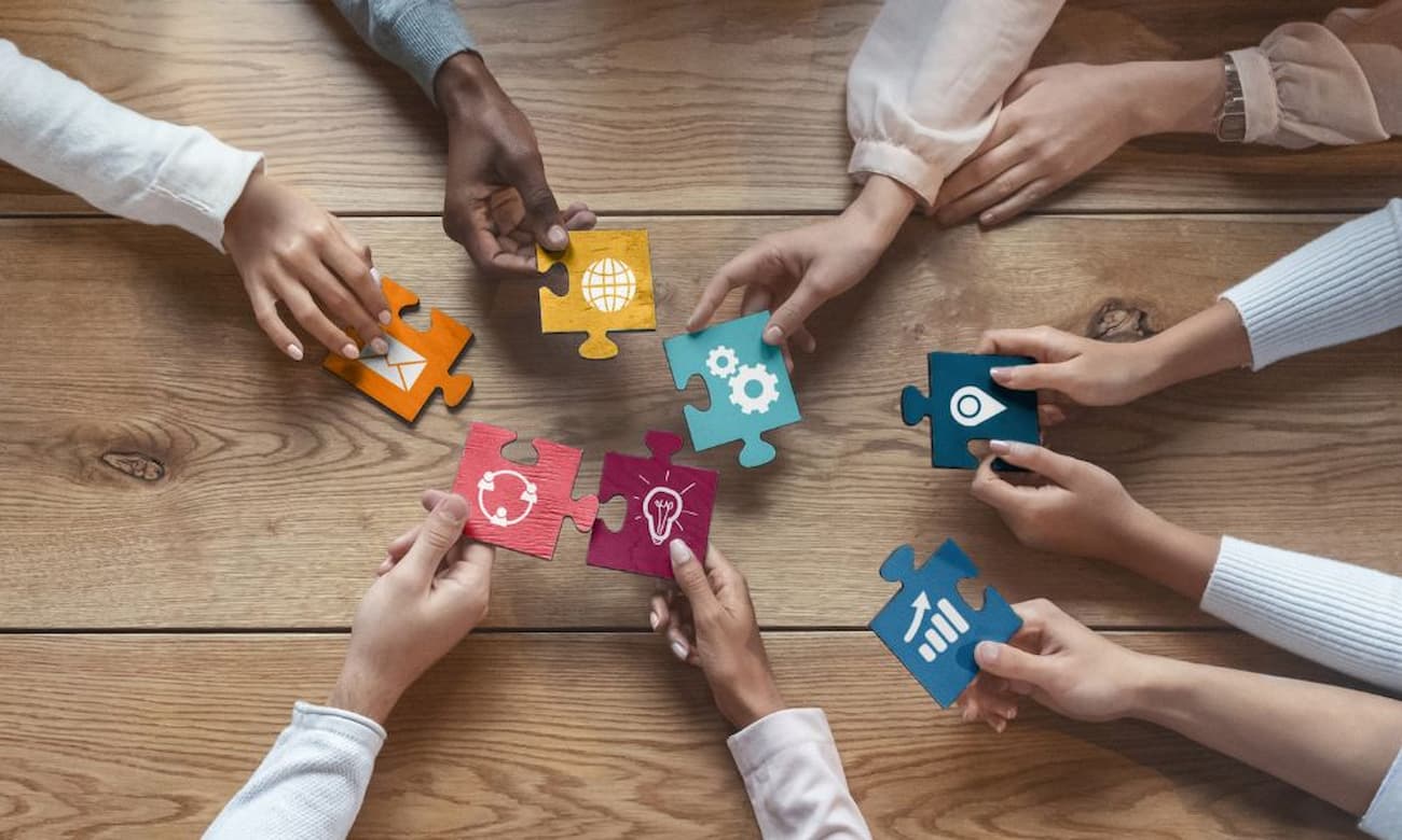 International team of coworkers