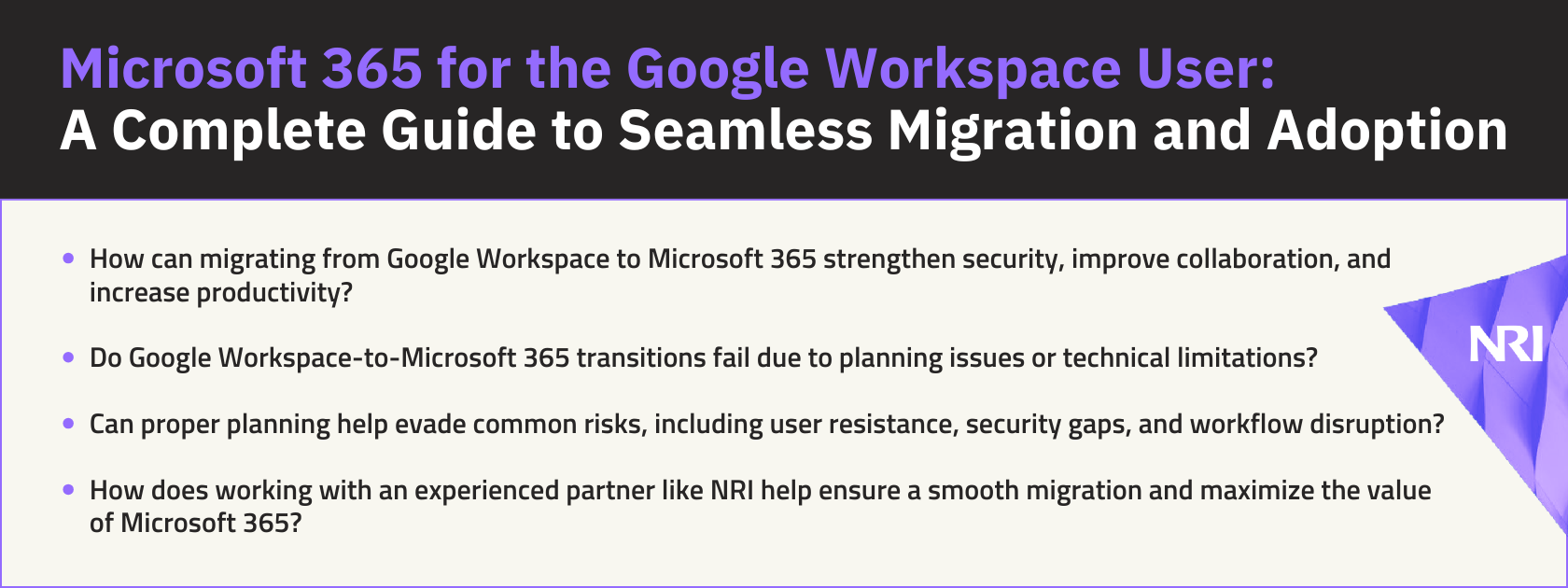 Microsoft 365 for the Google Workspace User Migration Guide