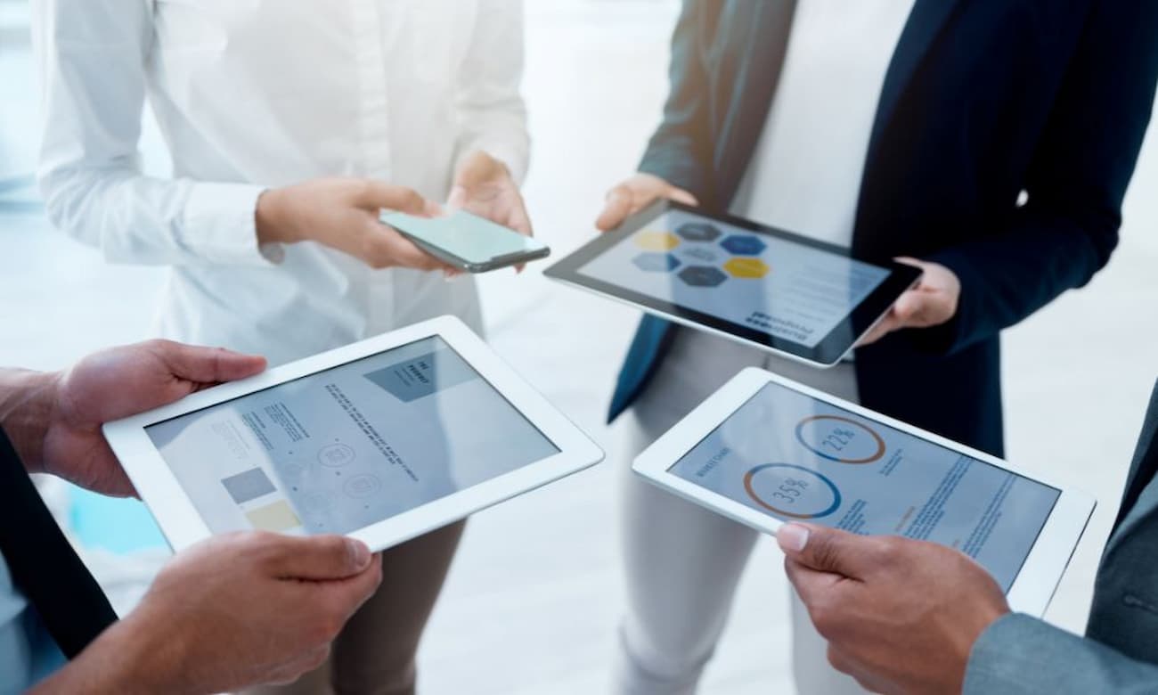 IT team collaborating on a project